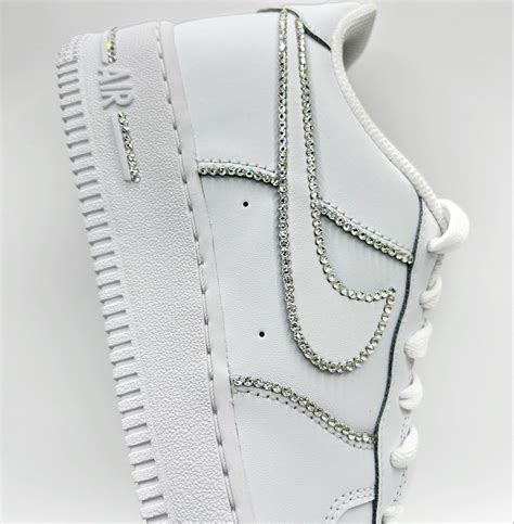 Swarovski Crystal Nike Airforce S Custom Shoes In Bedazzled