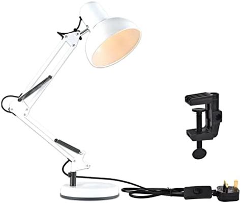 Lepro Desk Lamp E27 Swing Arm Desk Lamp With Clamp Classic Black