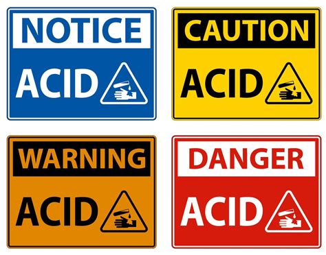 Label Acid Warning Sign On White Background 5545566 Vector Art At Vecteezy