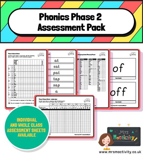 Phase 2 Phonics Assessment Pack Mrs Mactivity Phonics Assessments