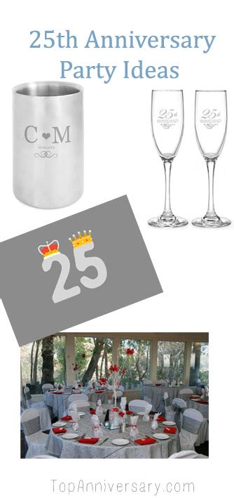 25th Anniversary Party Ideas For Your Silver Wedding Anniversary