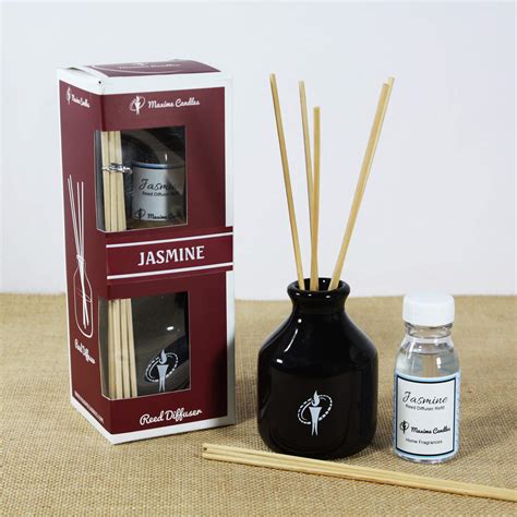 Maxime Candles Ceramic Jasmine Scented Reed Oil Diffuser And Sticks