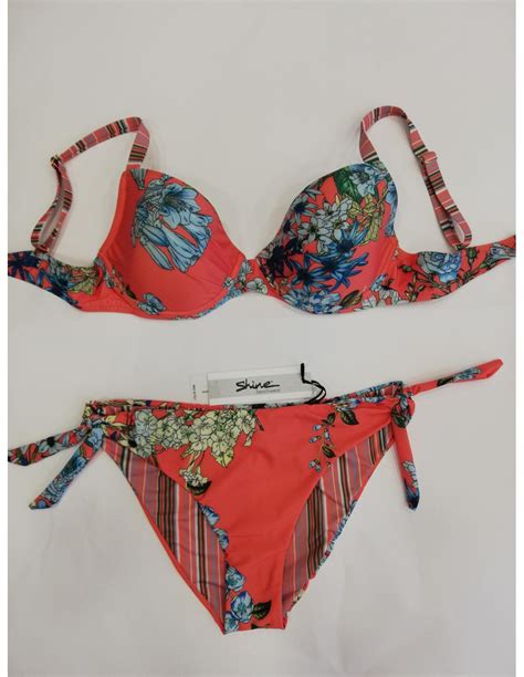 Skine By Graziabeachlove Bikini Costume Da Mare Due Pezzi Donna Modello Preformato Art Bd