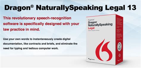 Dragon Naturallyspeaking Legal Version 13 Professional