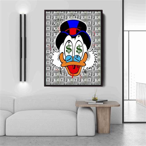 Scrooge Mcduck X Rolex Watch Art Canvas Alec Monopoly Inspired Watch