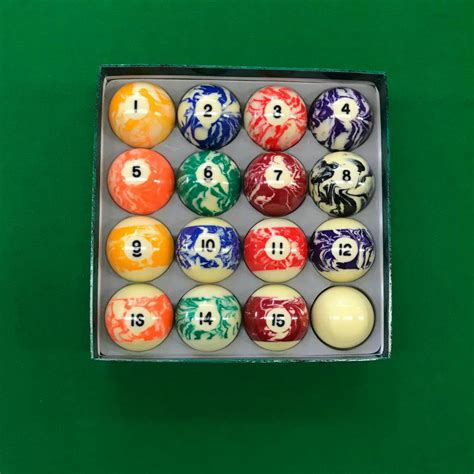 Marble Effect Pool Balls - Sherlock Amusement Sales