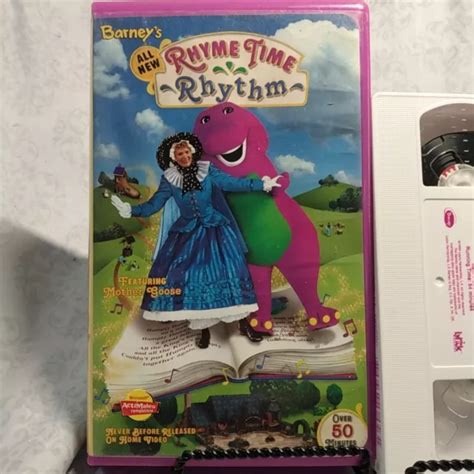 BARNEY S RHYME TIME Rhythm VHS 2000 Mother Goose Sing Along Musical Kid