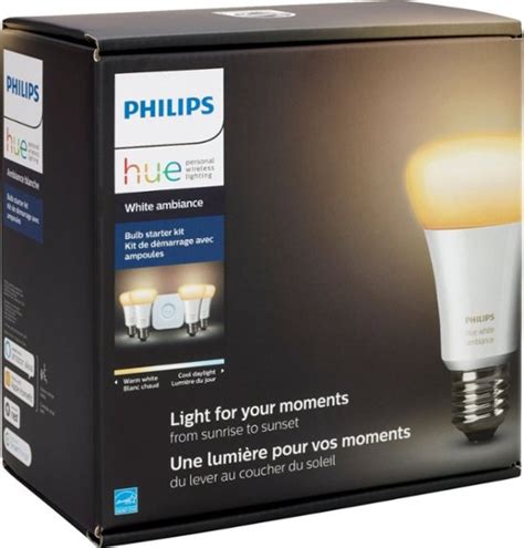 Philips Geek Squad Certified Refurbished Hue White Ambiance A19 LED