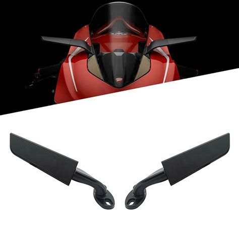 Modified Motorcycle Mirrors Wind Wing Adjustable Rotating Rearview