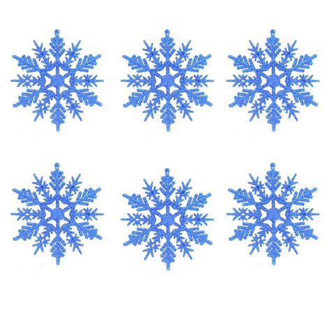 Skpblutn Home Decoration 6pcsset Glitter Snowflake Christmas Ornaments