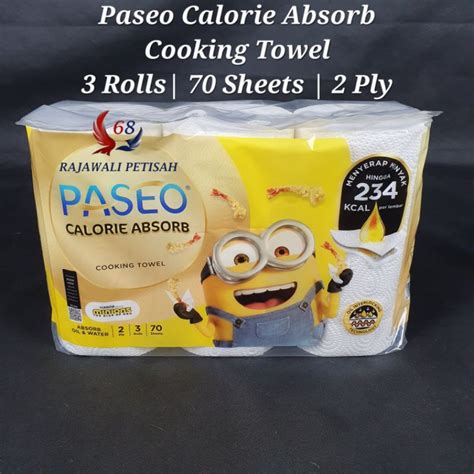 Jual Tissue PASEO Tisu Dapur Masak Calorie Absorb Cooking Towel 3