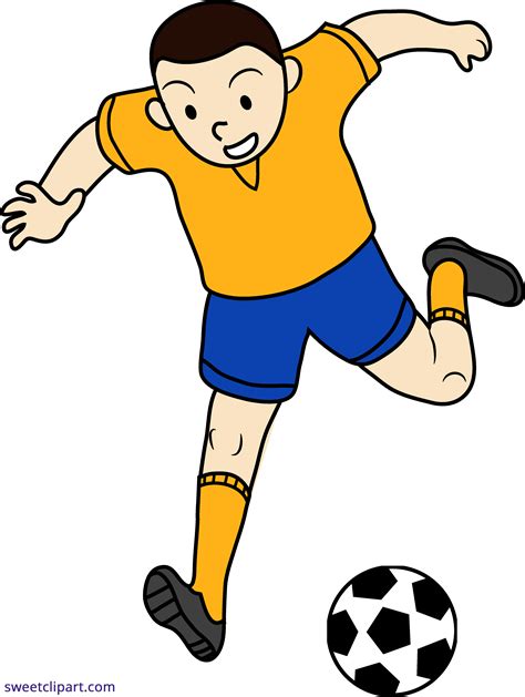 Playing Soccer Clip Art