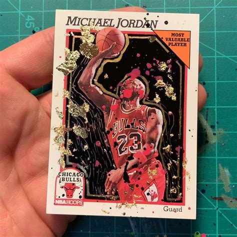 Air, Michael Jordan 22kt gold custom basketball art card - Sports Cards ...