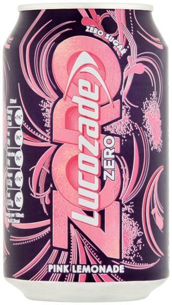 Lucozade Zero Pink Can 330ml 330mls Waterdeliveredie