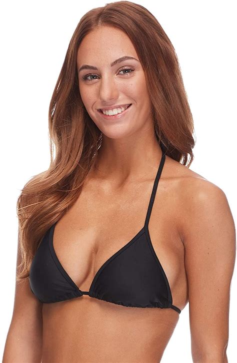 Body Glove Women S Smoothies Dita Solid Triangle Slider Bikini Black