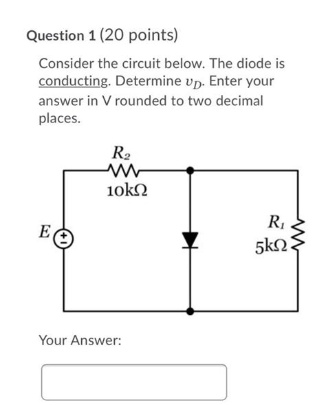 Solved Question 1 20 Points Consider The Circuit Below