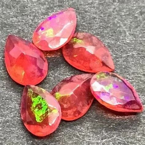 Red Pear Cut Ethiopian Opal Gemstone Size X Mm At Rs Carat In