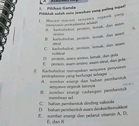 I Pilihan Ganda Pilihlah Salah Satu Jawaban Studyx