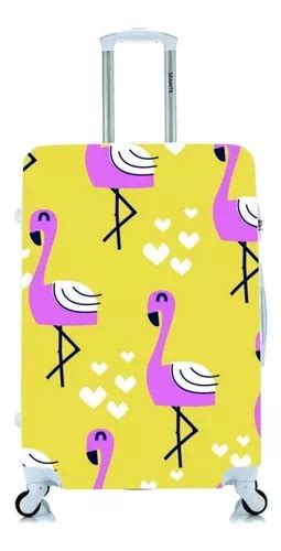 Capa Protetora Mala Viagem Personalizada Pequena Flamingos Mercadolivre