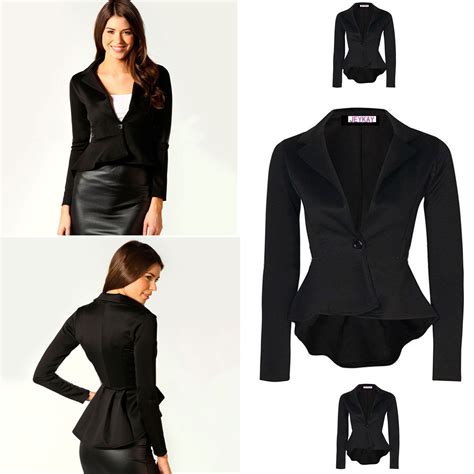 2017 Brand Blazer Women Slim Black Office Suit Jacket Ladies Single Breasted Tuxedo Formal