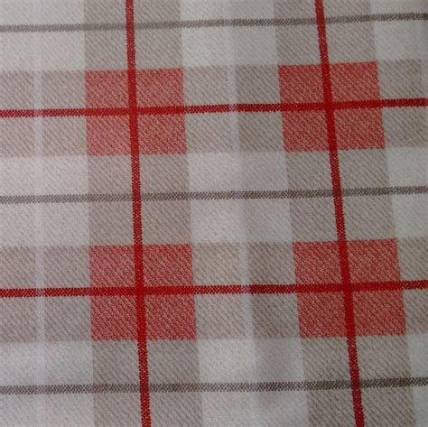 Fryetts Tartan Check Red And Beige Oilcloth Pvc Tablecloths And Vinyl