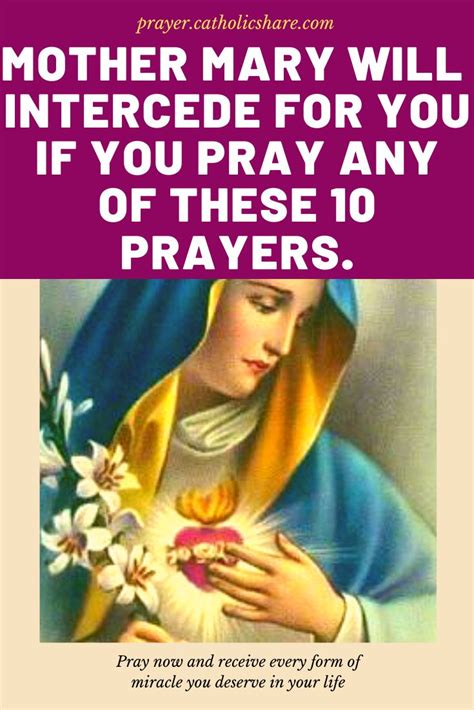 Inspiring Prayers For Virgin Marys Intercession