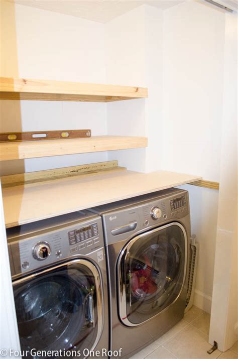 build easy diy laundry room shelves makeover