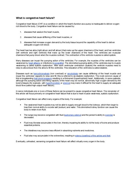 Congestive Heart Failure | PDF | Heart Failure | Heart 