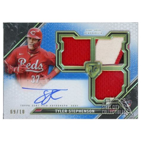 Tyler Stephenson 2021 Topps Triple Threads Autograph Triple Patch ...