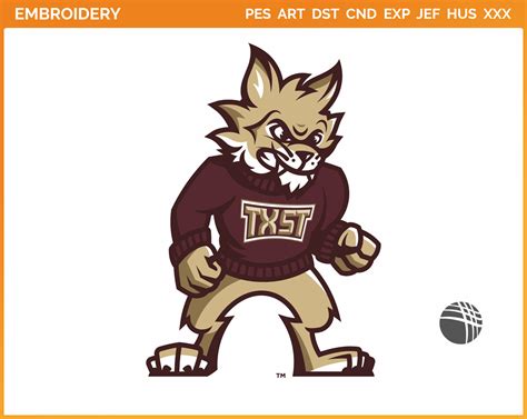 Texas State Bobcats - Mascot Logo (2021) - College Sports Embroidery ...