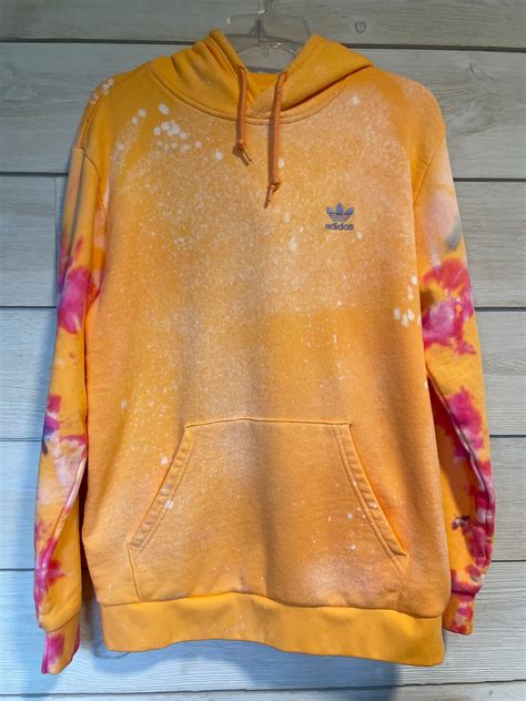 Adidas Reverse Tie Dyed Hoodie Unisex Size M Etsy