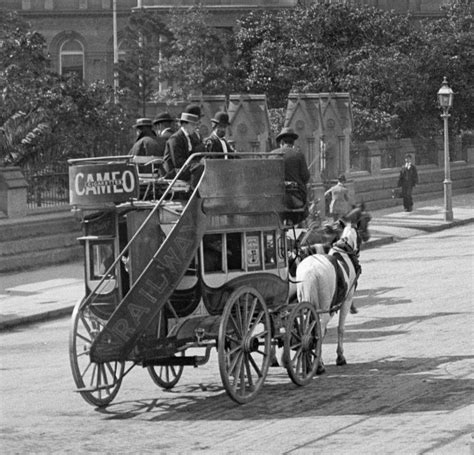 Vintage Photos Of Horse Drawn Omnibus In Australia From Between The