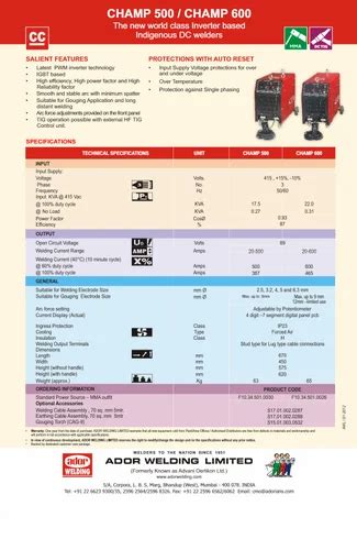 Arc Welding Machine Ador Welding Machine Champ Wholesale