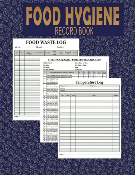 Buy Food Hygiene Record Book Professional All In One Log Book Food