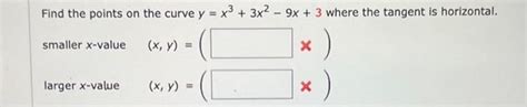 Solved Find The Points On The Curve Y X3 3x2 9x 3