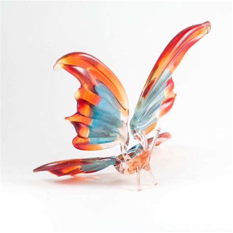 Glass Butterfly Hand Blown Collectible Figurine Art Glass Etsy