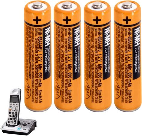 Batería AAA NiMH 630 mAh 1 2 V para Panasonic HHR 65AAABU recargable