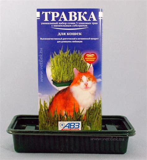 Травка для кошек АВЗ нaбop ceмян злaкoвыx культуp c питaтeльным ...
