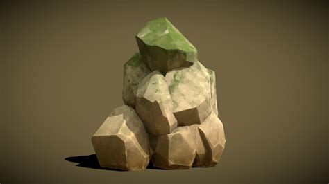 Stylized Watercolor Rocks Download Free 3d Model By Vitorbalbio