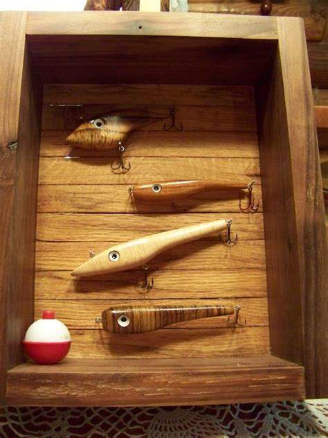 Items Similar To SB255 Walnut And Black Oak Fishing Lure Shadow Box