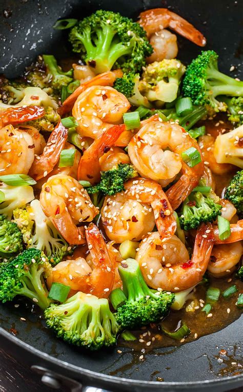 Szechuan Shrimp And Broccoli Peas And Crayons