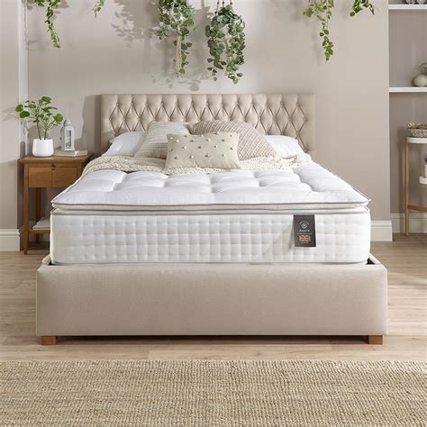 King Size Pillow Top Mattress - Aspire King Size Natural Pillow Top Pocket Mattress | Wilko