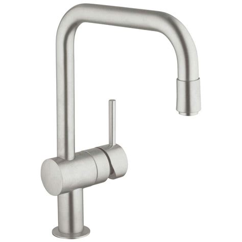 Grohe Minta Kitchen Sink Mixer With Pull Out Spray Supersteel Dc