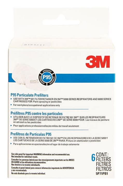 M Respirator Filter Replacement P Pack P Must Be Used With