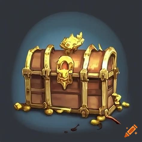 Anime Style Treasure Chest With Gold On Craiyon