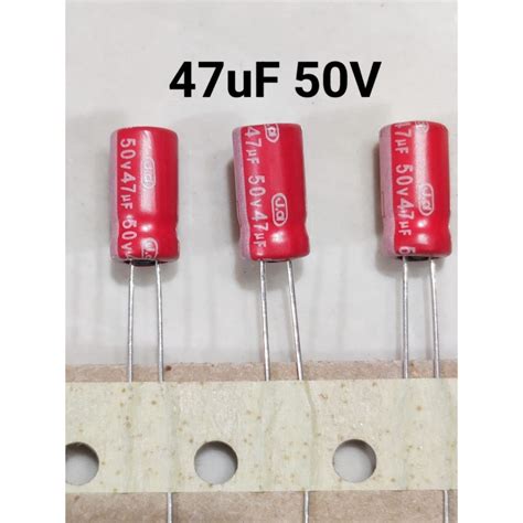 Jual Kapasitor Capacitor Elco 47uf 50v 47 Uf 50 V 47uf50v Elko 47uf 50v Shopee Indonesia