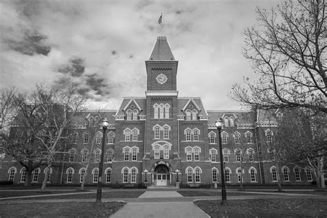 University Hall Black And White Photograph By John Mcgraw Fine Art