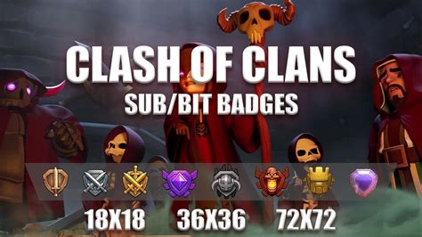 Clash of Clans Ranks Sub/bit badges | Etsy