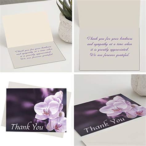 Floral Funeral Sympathy Bereavement Thank You Cards With Envelopes