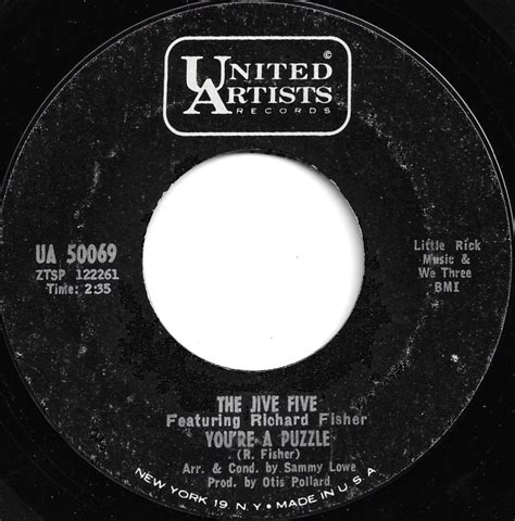 JIVE FIVE - YOU'RE A PUZZLE (United Artists) US 45 VG+ | Silver Fox ...